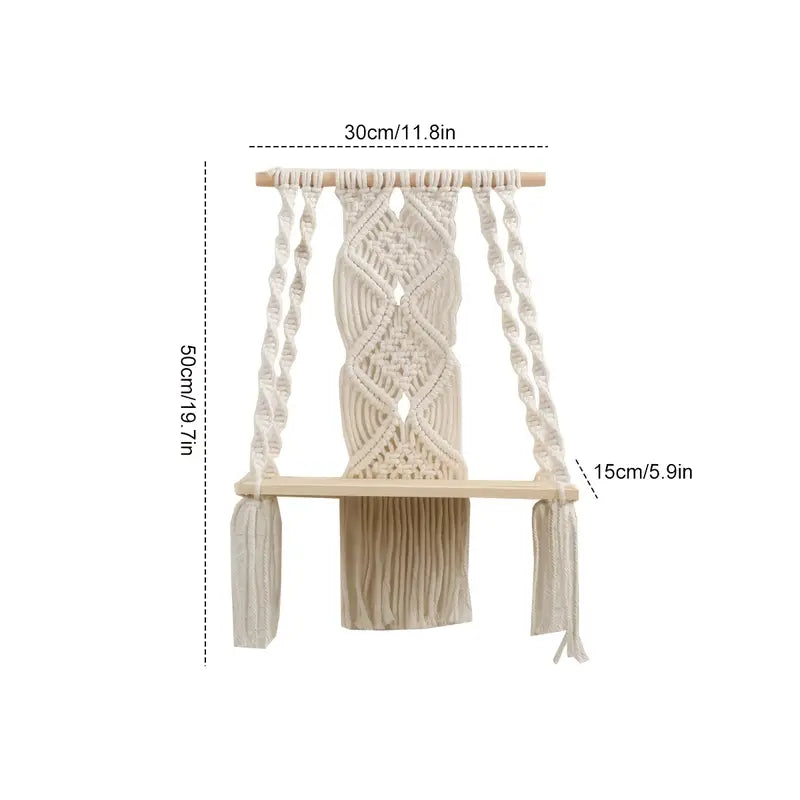 NNETM Organization meets style with this sleek wooden floating shelf-2