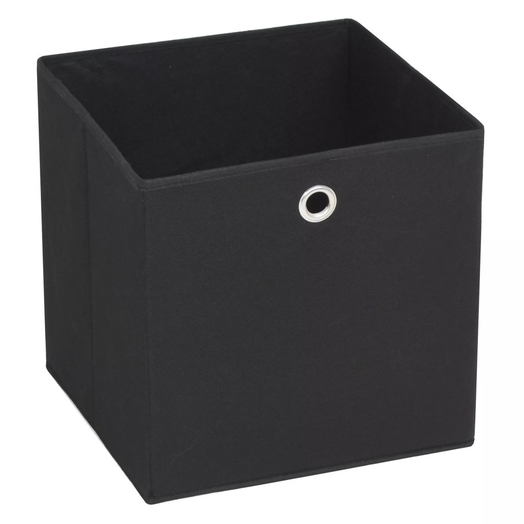 NNEVL Storage Boxes 4 pcs Non-woven Fabric 32x32x32 cm Black-2