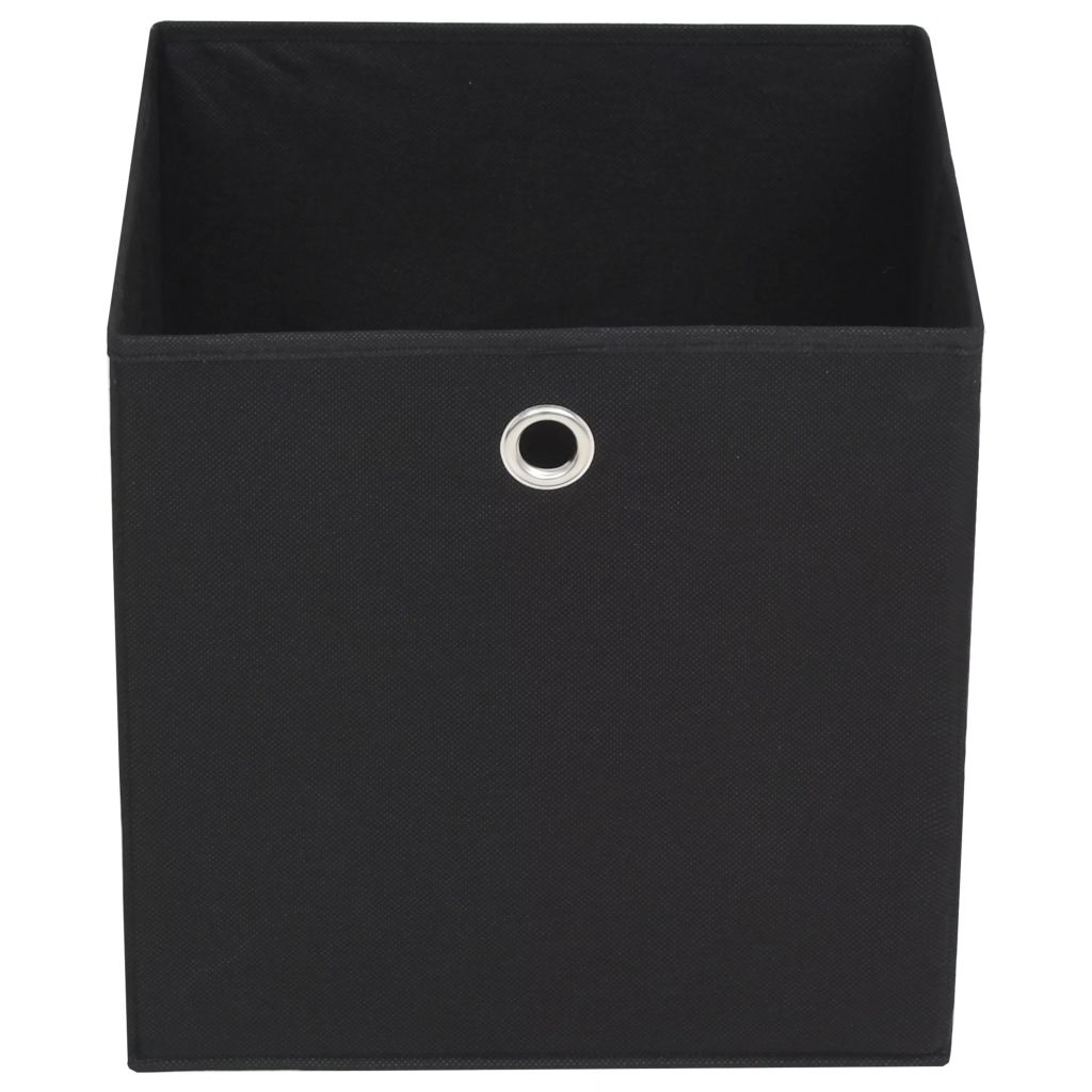 NNEVL Storage Boxes 4 pcs Non-woven Fabric 32x32x32 cm Black-3