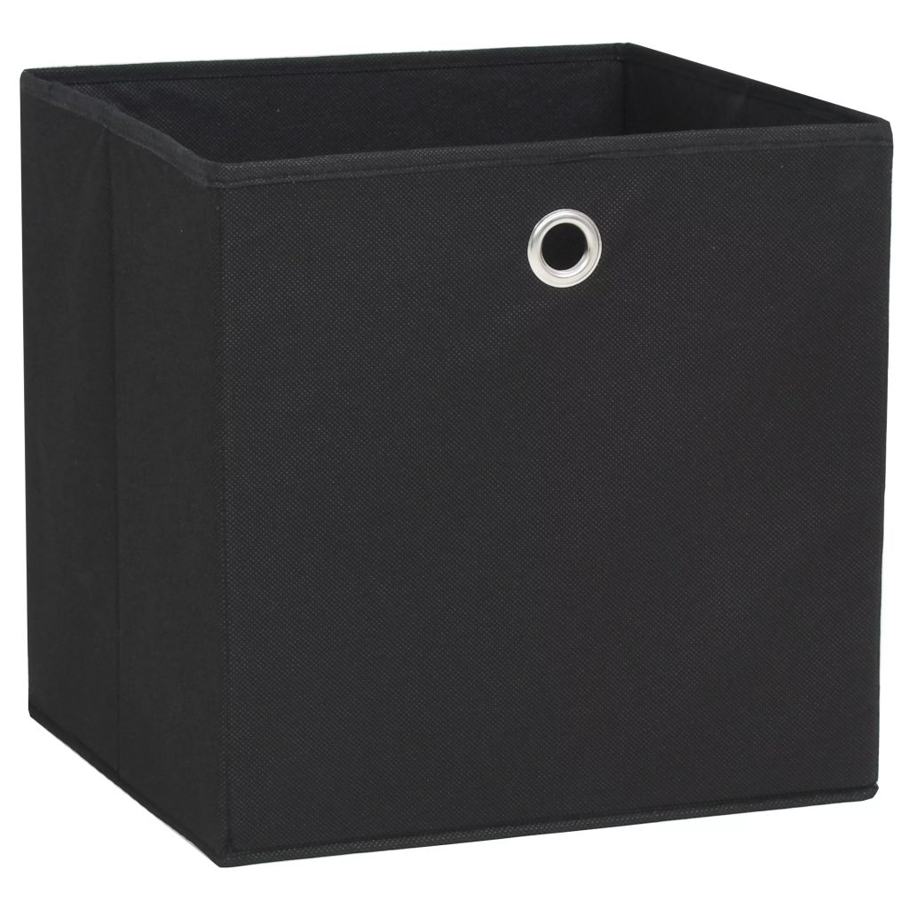 NNEVL Storage Boxes 4 pcs Non-woven Fabric 32x32x32 cm Black-4