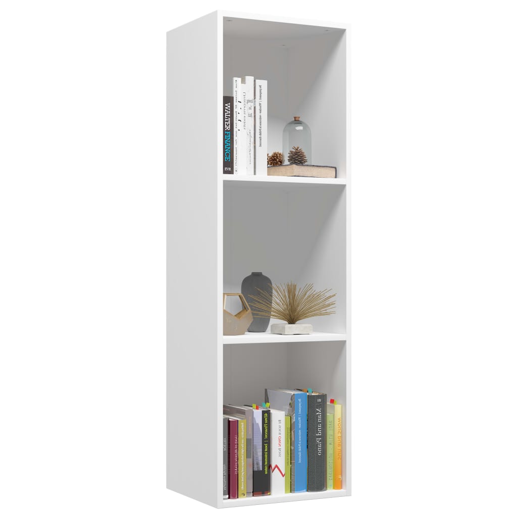 NNEVL Book Cabinet/TV Cabinet White 36x30x114 cm Chipboard-2
