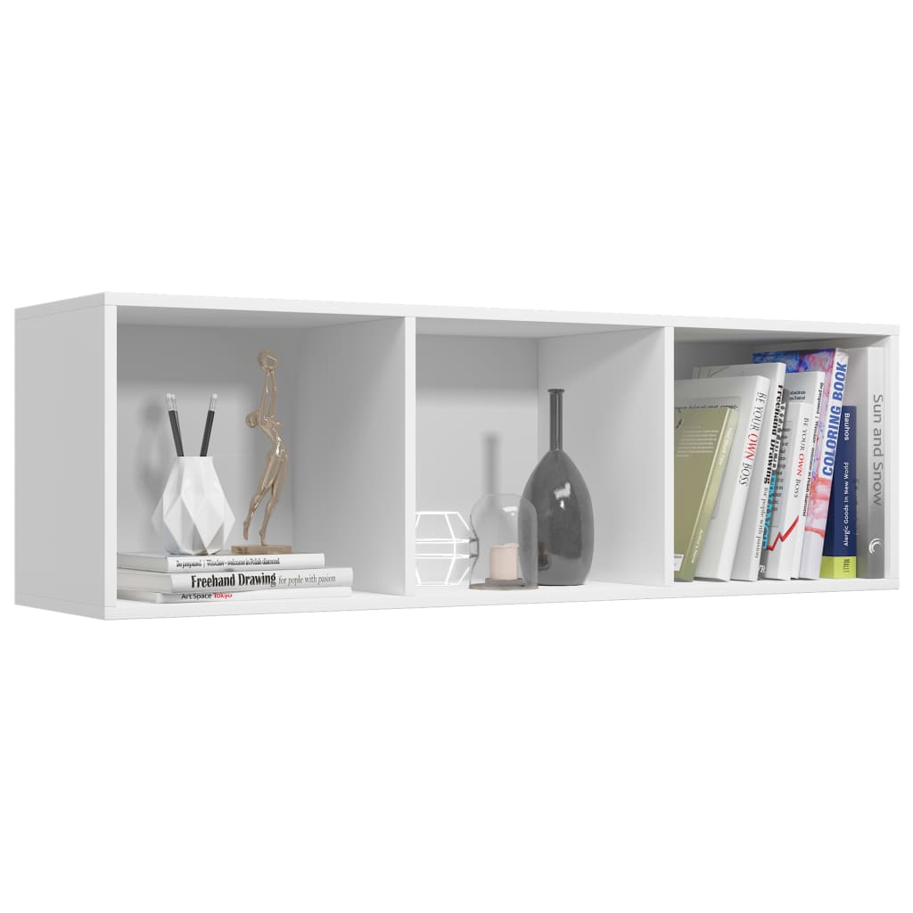 NNEVL Book Cabinet/TV Cabinet White 36x30x114 cm Chipboard-4