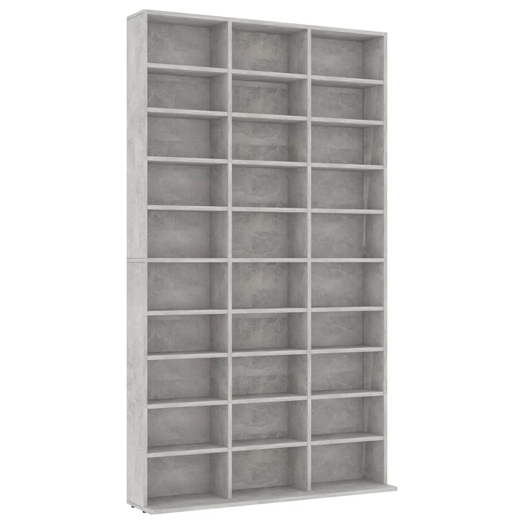 NNEVL CD Cabinet Concrete Grey 102x16x177.5 cm Engineered Wood-1