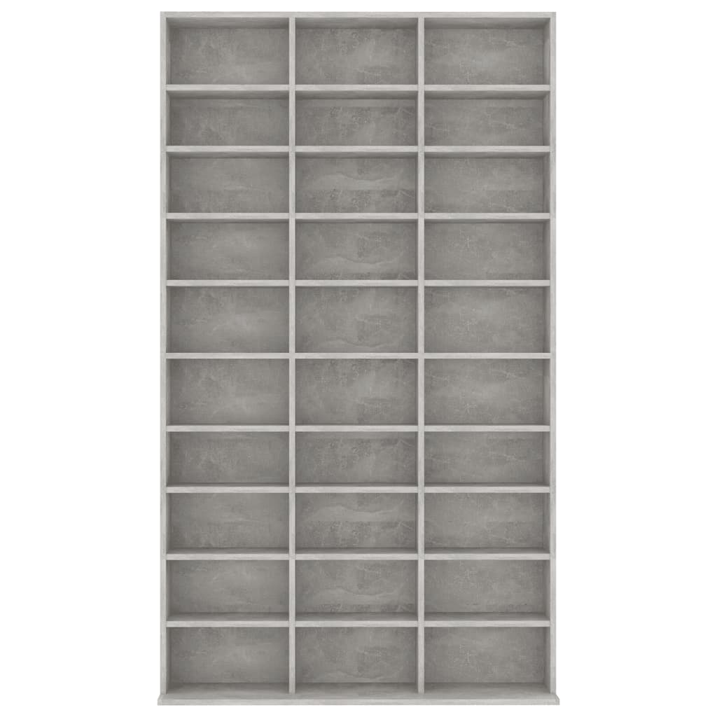 NNEVL CD Cabinet Concrete Grey 102x16x177.5 cm Engineered Wood-3