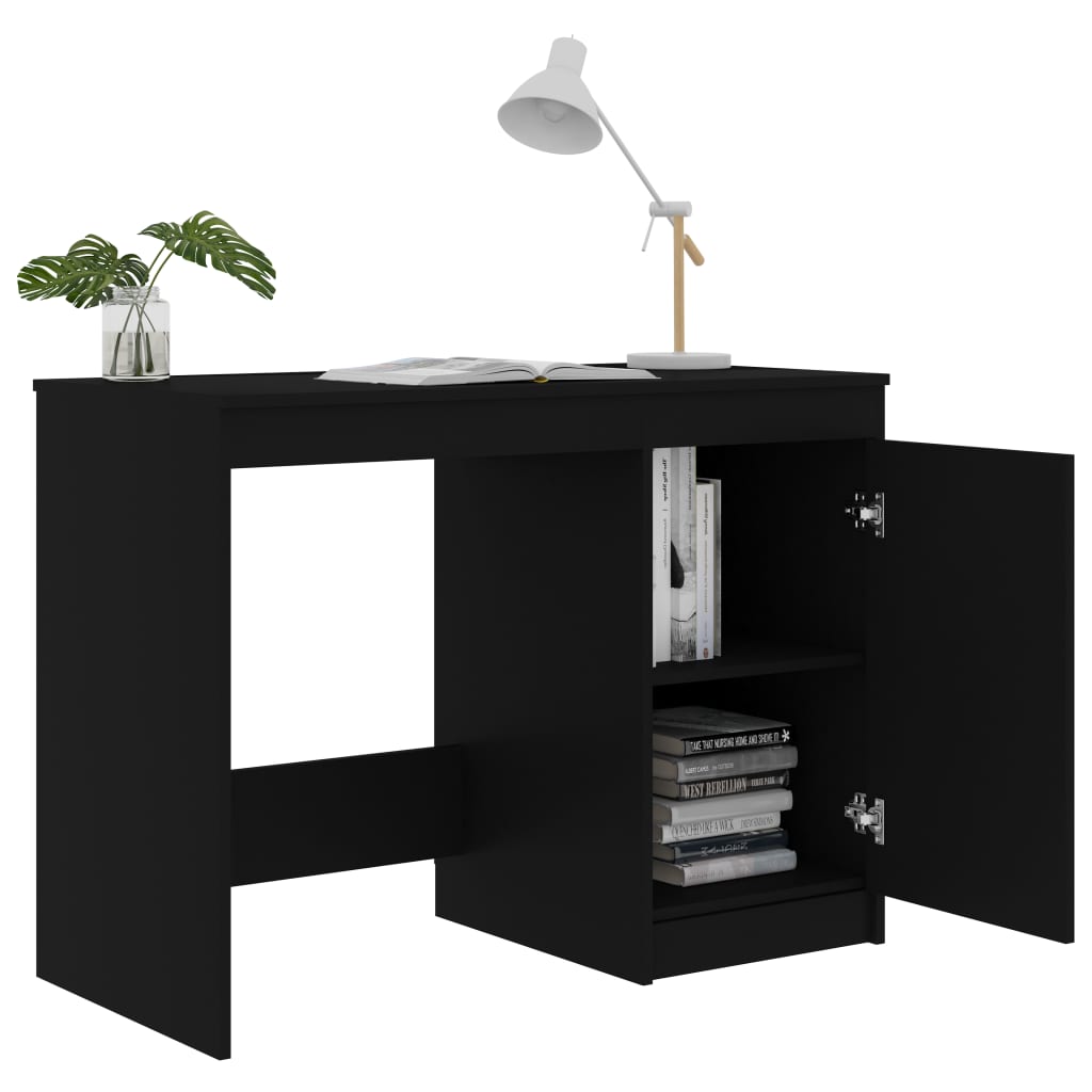NNEVL Desk Black 100x50x76 cm Chipboard-4