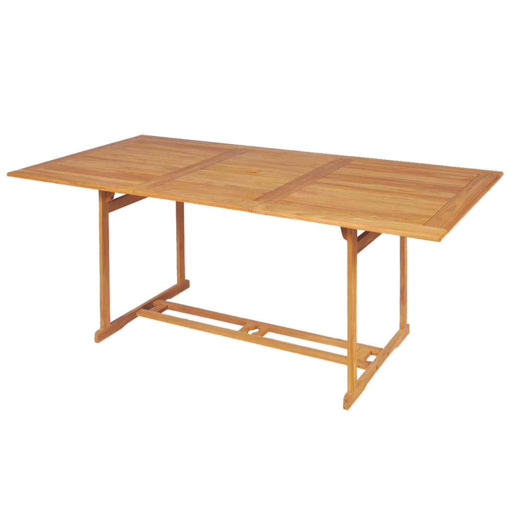 NNEVL 7 Piece Garden Dining Set Solid Teak Wood-1