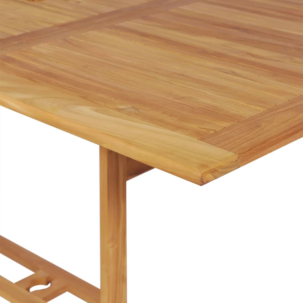 NNEVL 7 Piece Garden Dining Set Solid Teak Wood-3