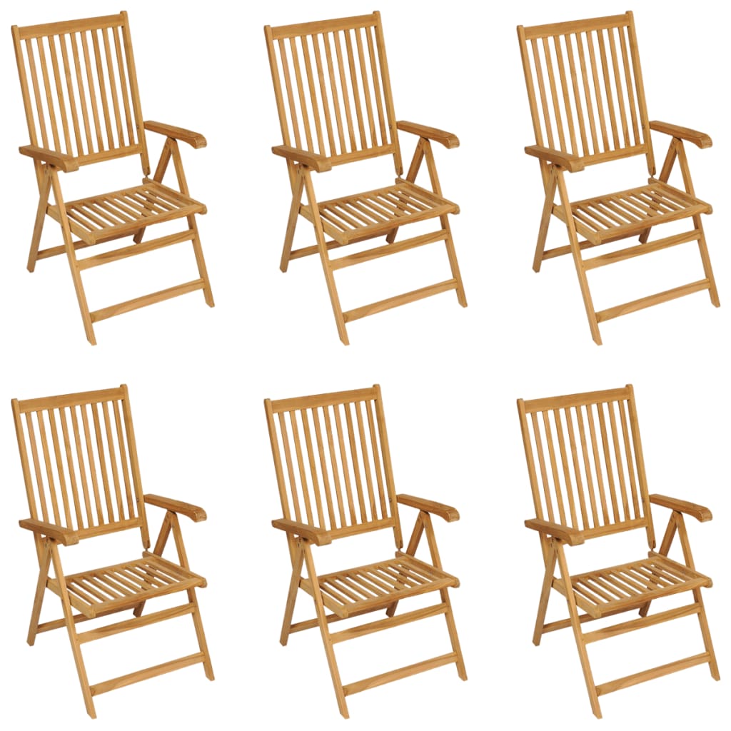 NNEVL 7 Piece Garden Dining Set Solid Teak Wood-4