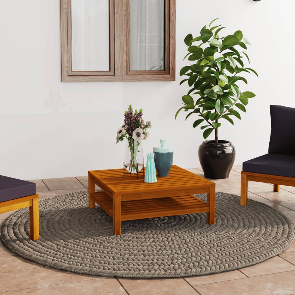 NNEVL Coffee Table 65x65x35 cm Solid Acacia Wood-0