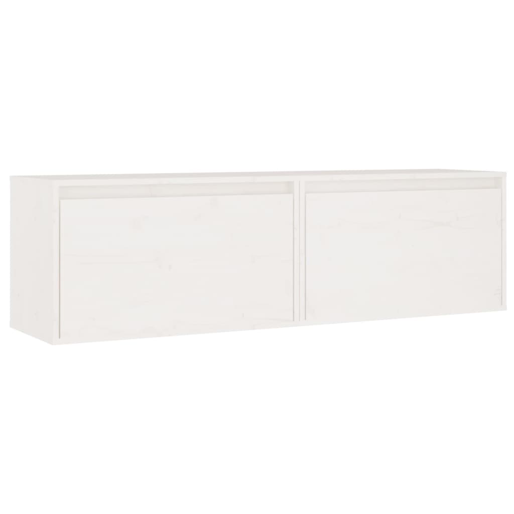 NNEVL Wall Cabinets 2 pcs White 60x30x35 cm Solid Wood Pine-1