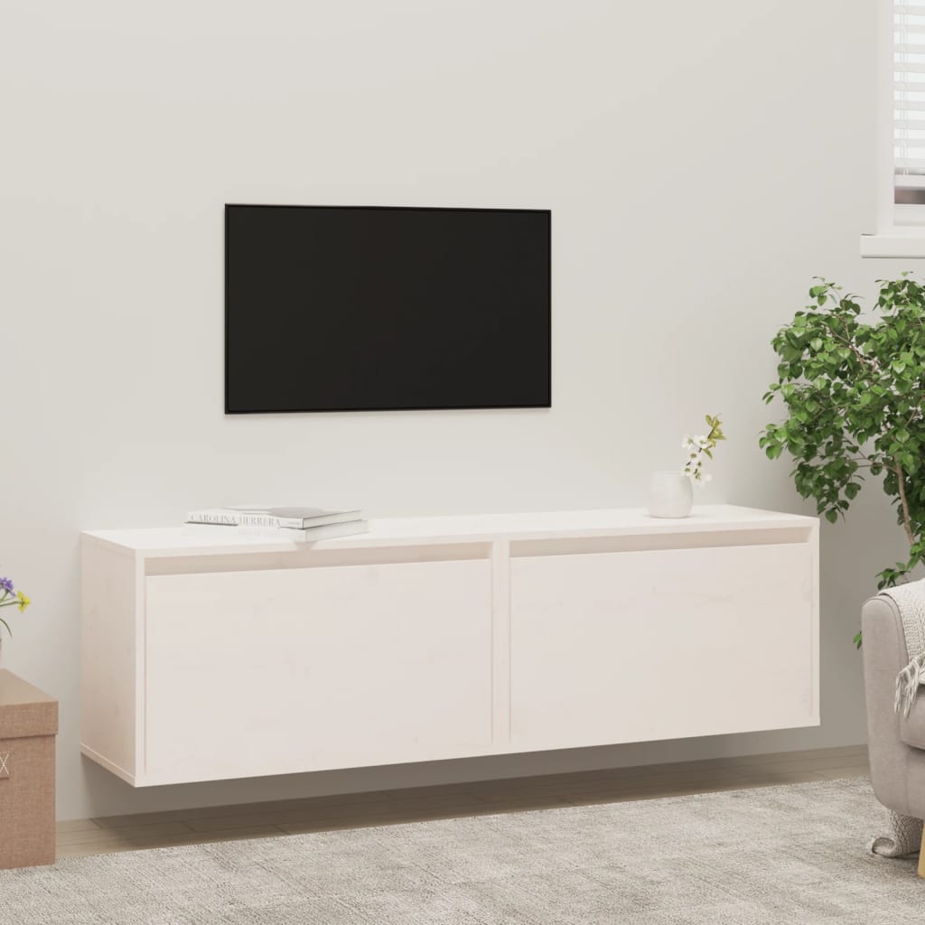 NNEVL Wall Cabinets 2 pcs White 60x30x35 cm Solid Wood Pine-2