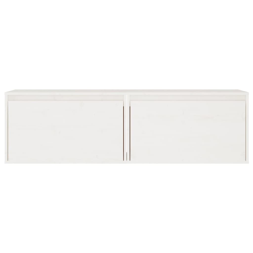 NNEVL Wall Cabinets 2 pcs White 60x30x35 cm Solid Wood Pine-4