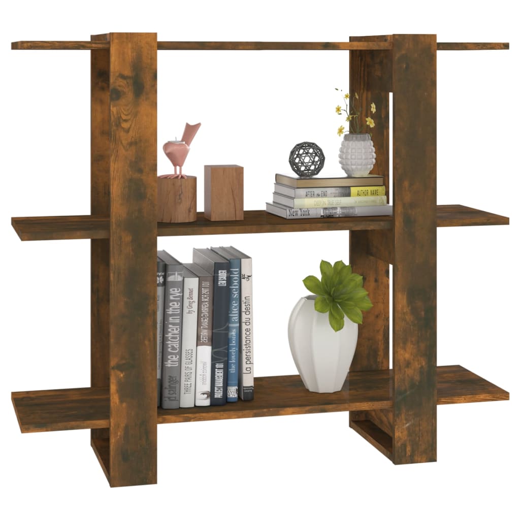 NNEVL Book Cabinet/Room Divider Smoked Oak 100x30x87 cm-2
