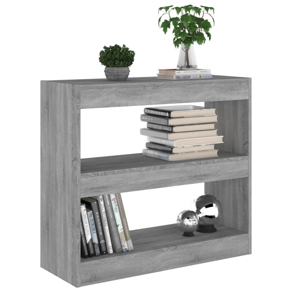 NNEVL Book Cabinet/Room Divider Grey Sonoma 80x30x72 cm-2