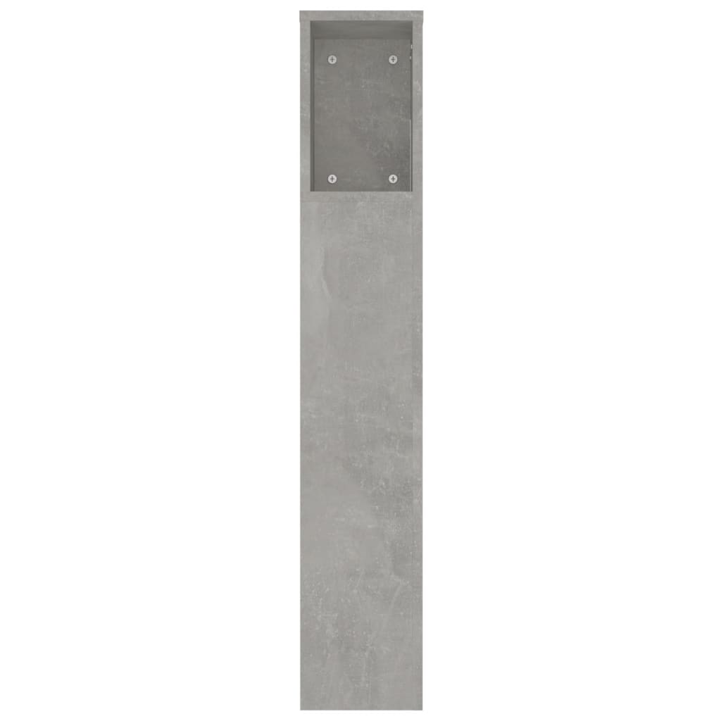 NNEVL Headboard Cabinet Concrete Grey 220x18.5x104.5 cm-4