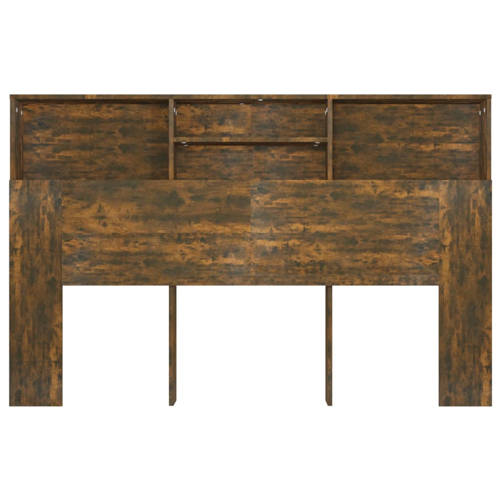 NNEVL Headboard Cabinet Smoked Oak 160x19x103.5 cm-4