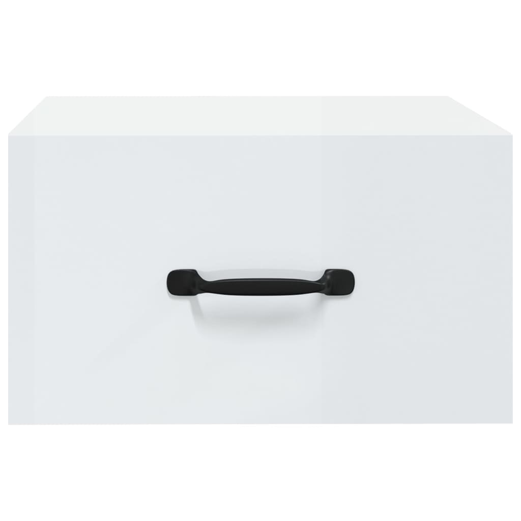 NNEVL Wall-mounted Bedside Cabinets 2 pcs High Gloss White 35x35x20 cm-4