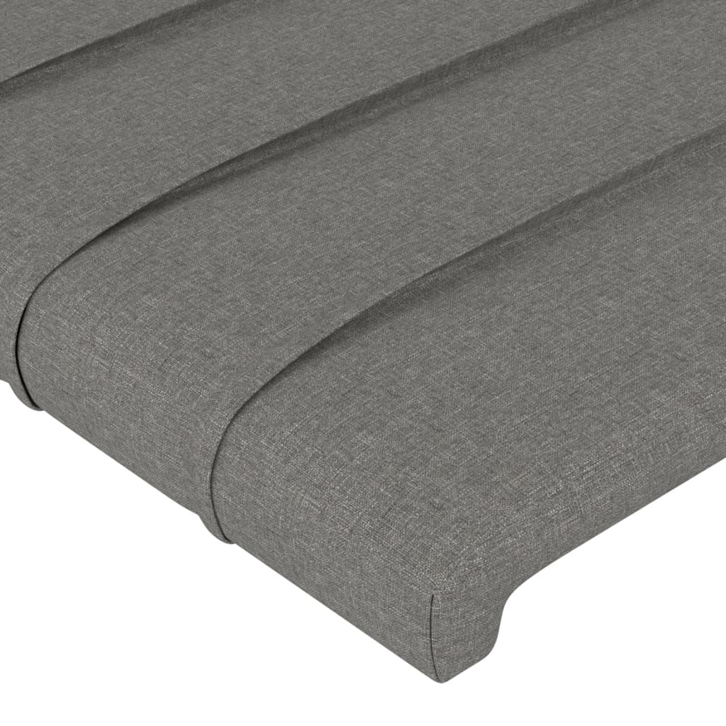 NNEVL Headboard Dark Grey 100x5x78/88 cm Fabric-3