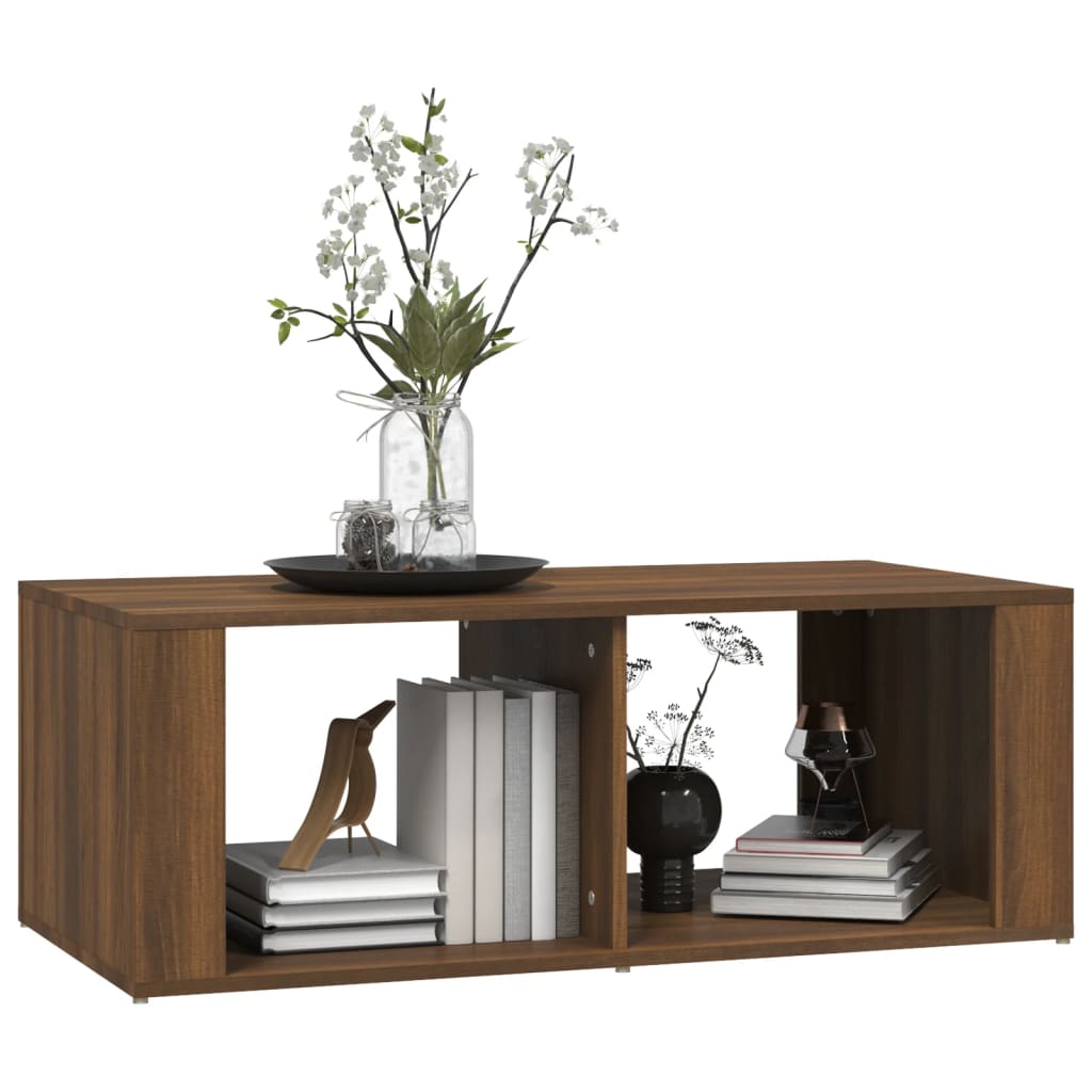 NNEVL Coffee Table Brown Oak 100x50x36 cm Engineered Wood-3