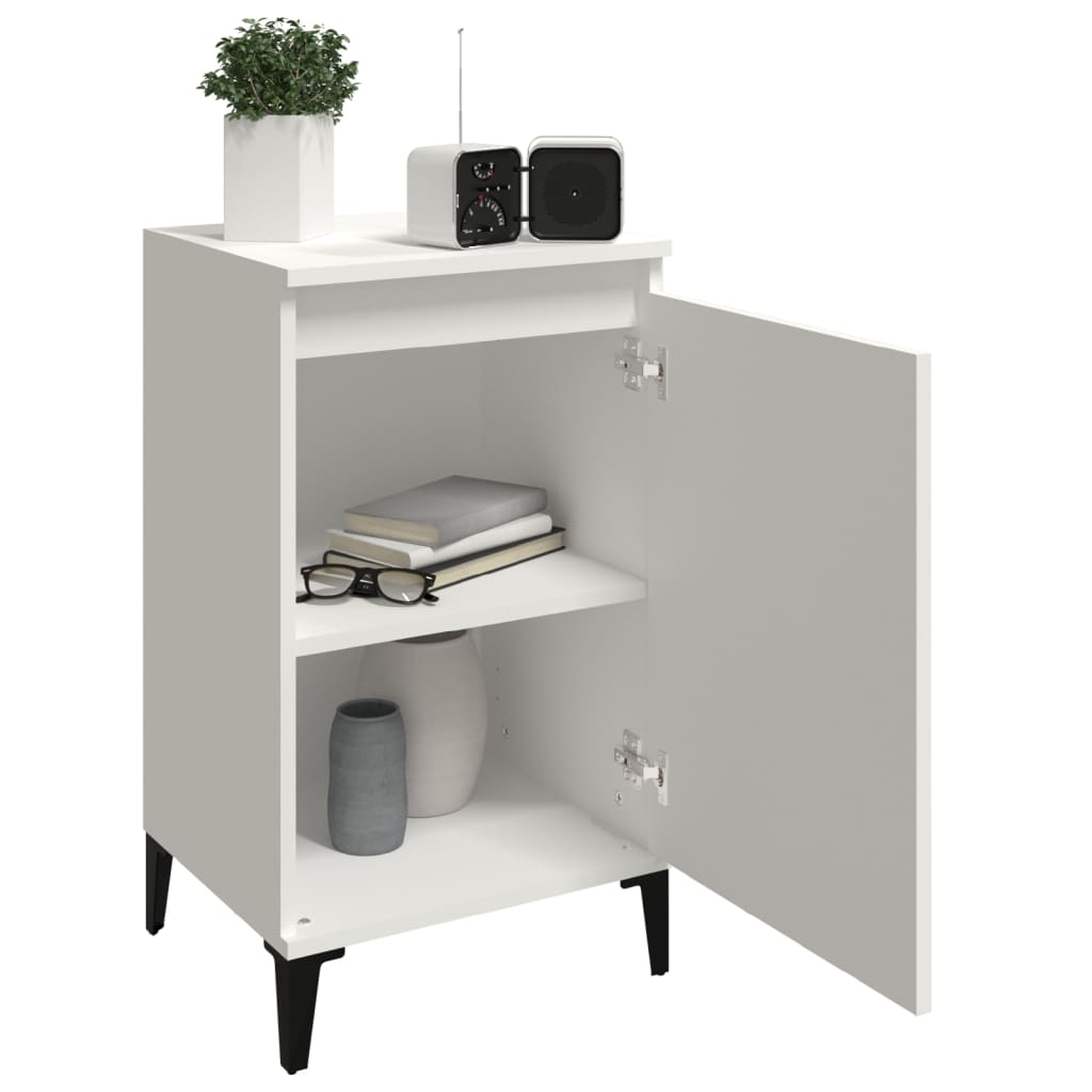 NNEVL Bedside Cabinets 2 pcs White 40x35x70 cm Engineered Wood-3