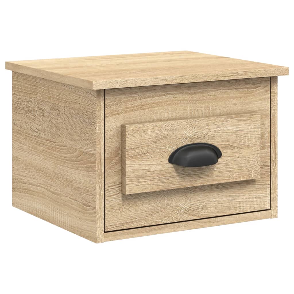 NNEVL Wall-mounted Bedside Cabinets 2 pcs Sonoma Oak 41.5x36x28cm-4
