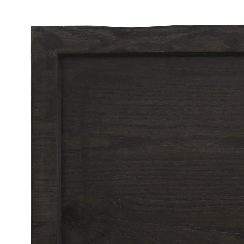 NNEVL Table Top Dark Grey 120x50x(2-4) cm Treated Solid Wood Live Edge-4