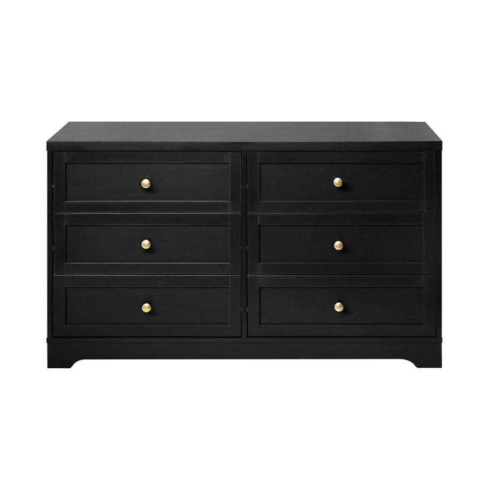 NNEED Chest of Drawers with 6 Drawers Black-4