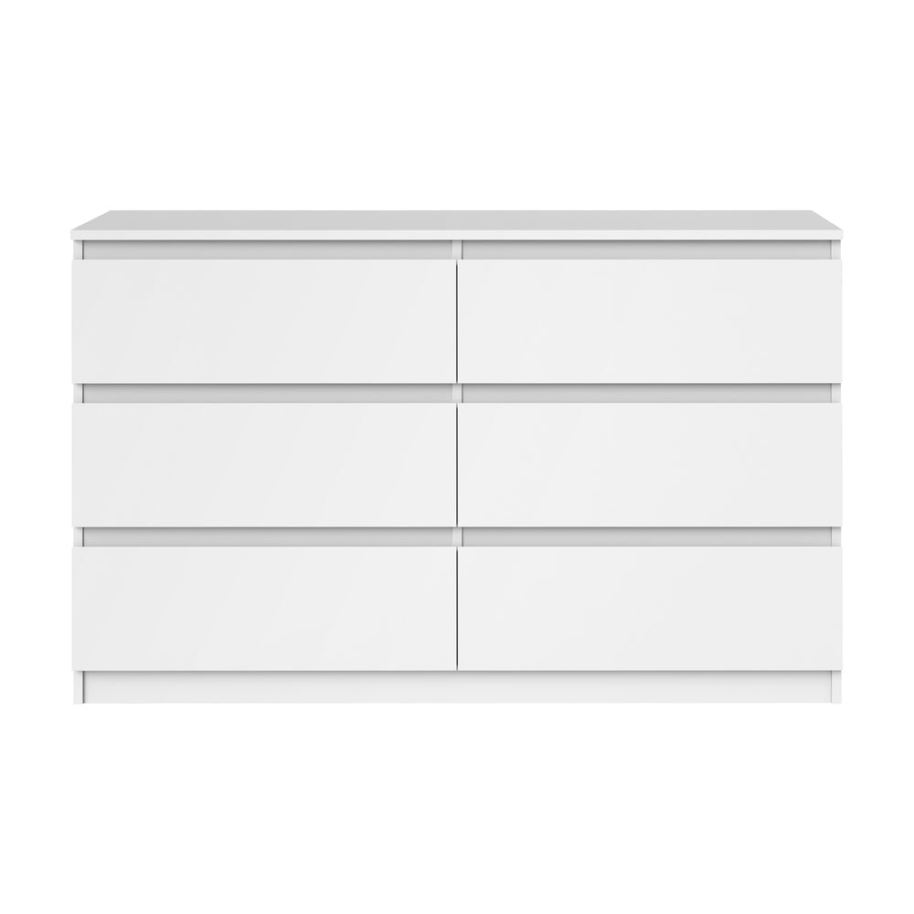NNEED 6 Chest of Drawers Lowboy Dresser Table Bedroom White-2