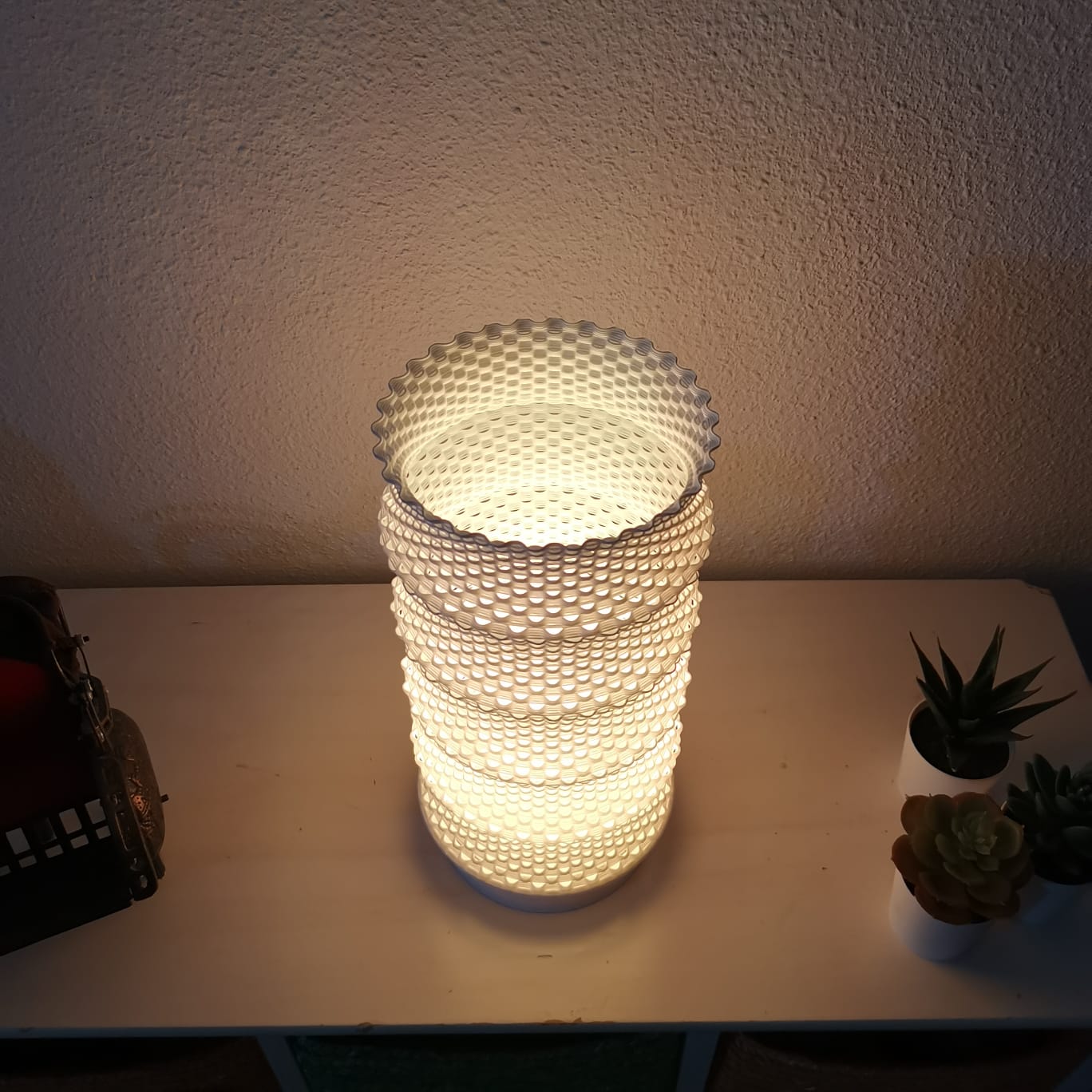 Lumen Weave Portable – Lámpara 3D Recargable con Control Remoto