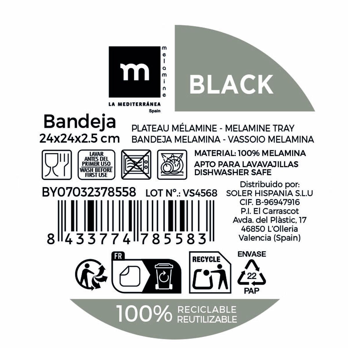 Bandeja La Mediterránea Blanca Mate – Set de 12 Unidades
