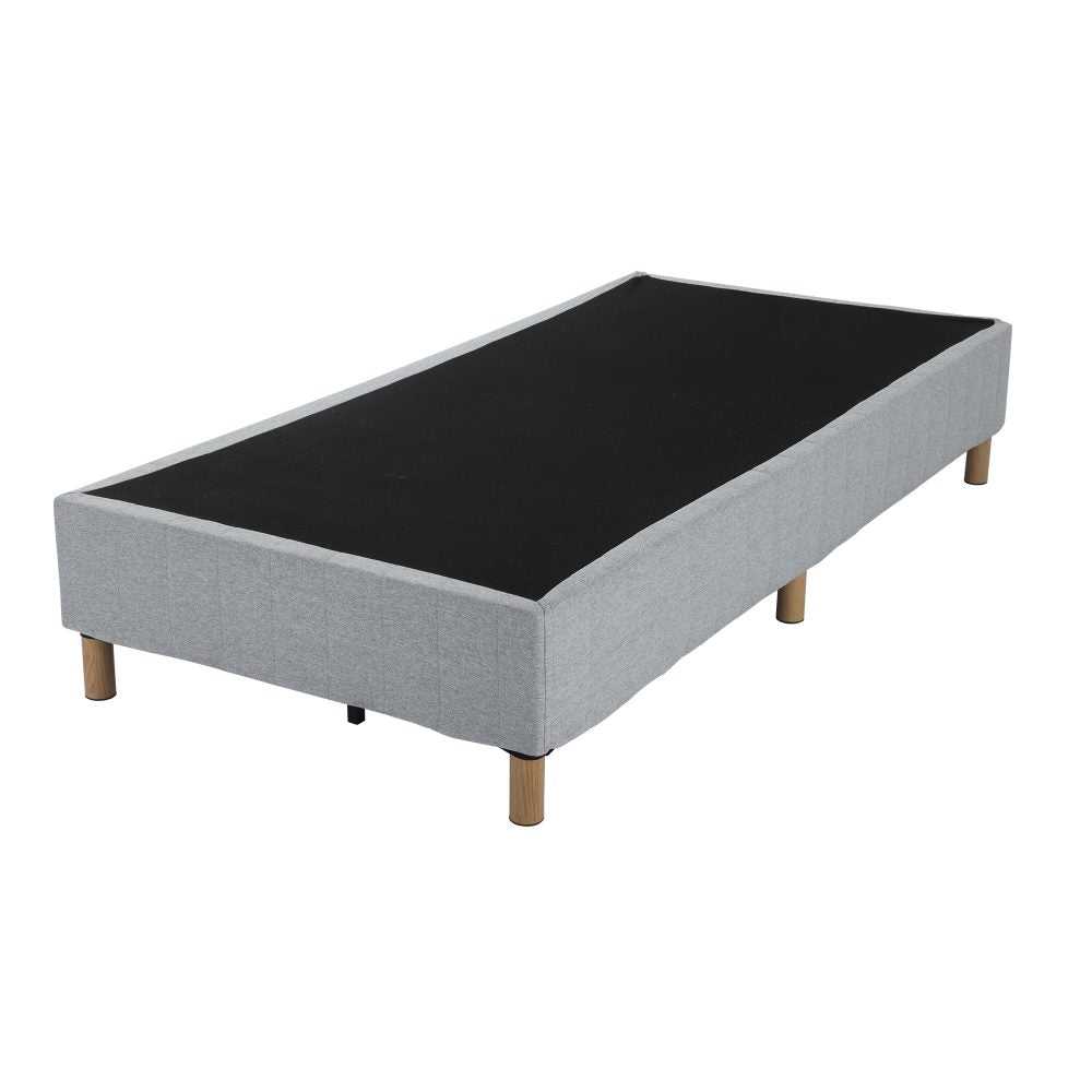 NNEDSZ Metal Bedframe Mattress Foundation (Light Grey) – Double-4