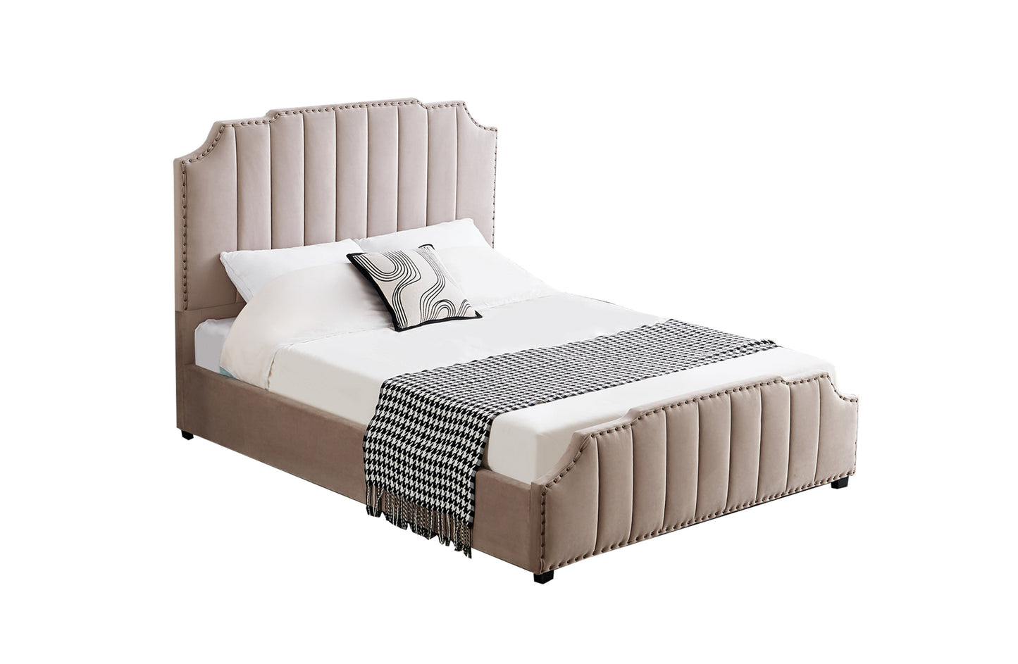 NNEDSZ Santosa Champagne Velvet Bed - King-0