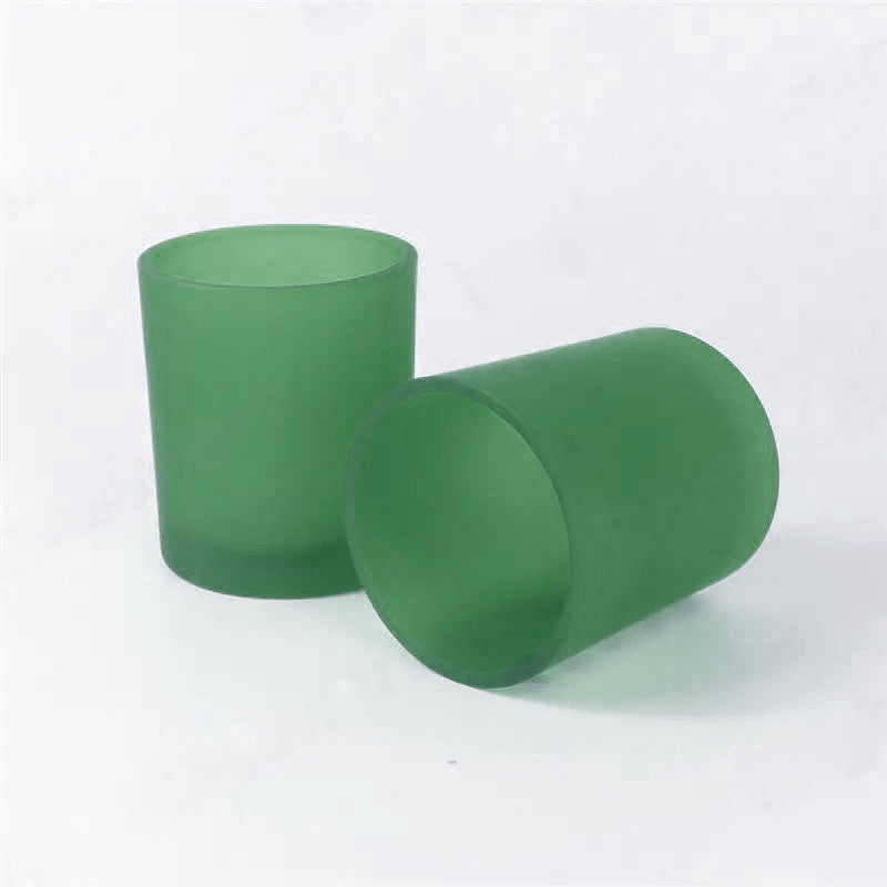 NNEDSZ 40 Bulk Pack Green Frosted Glass Votive Candle Holders Table Centreoieces Xmas Wedding Anniversary Event Recption Party Function or Home Decor-2