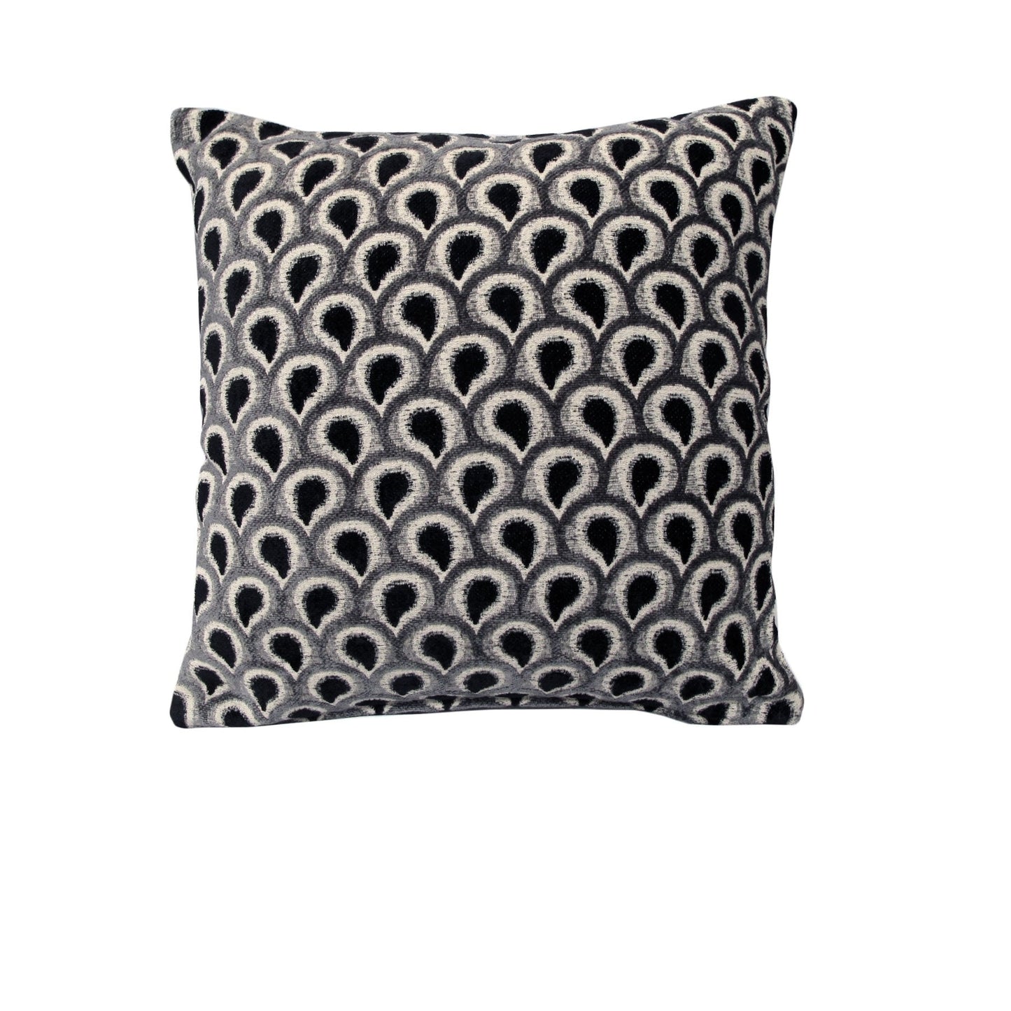 NNEDSZ Rapee Peacock Texture Cushion Cover - Black 45 x 45 cm-0
