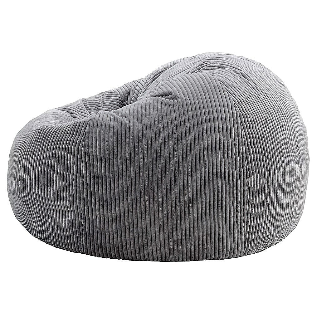 NNEDSZ Jumbo Cord Beanbag Chair Cover Unfilled Large Bean Bag - Grey-3