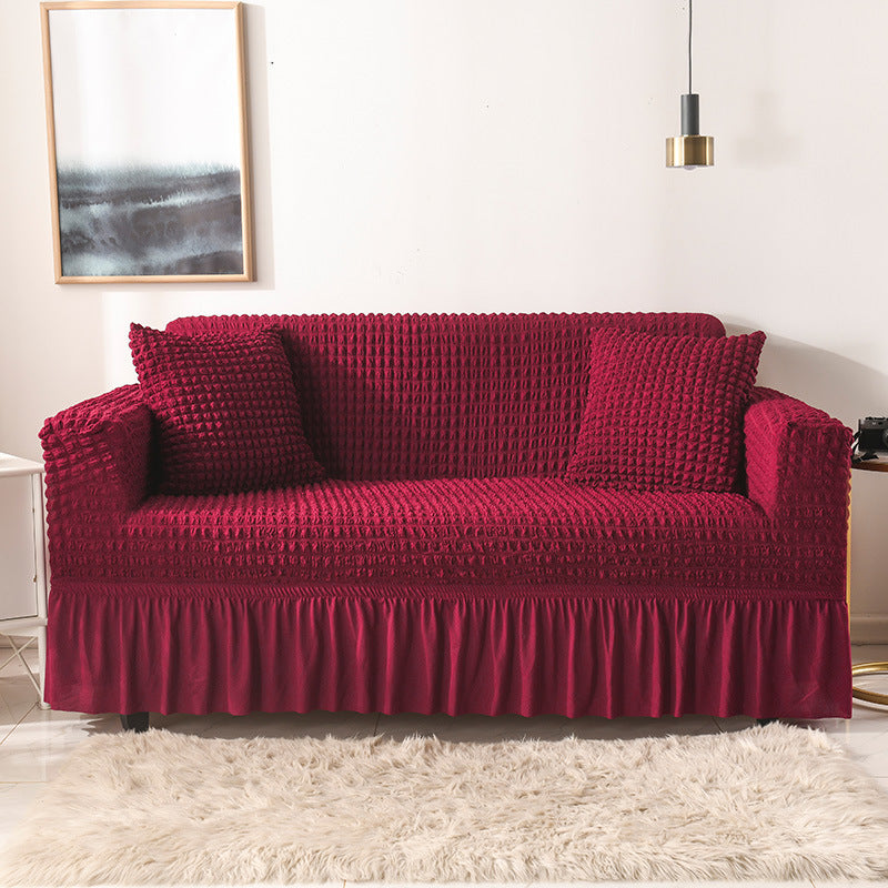 NNEDSZ Elastic sofa cover wine red (90-140cm)-0
