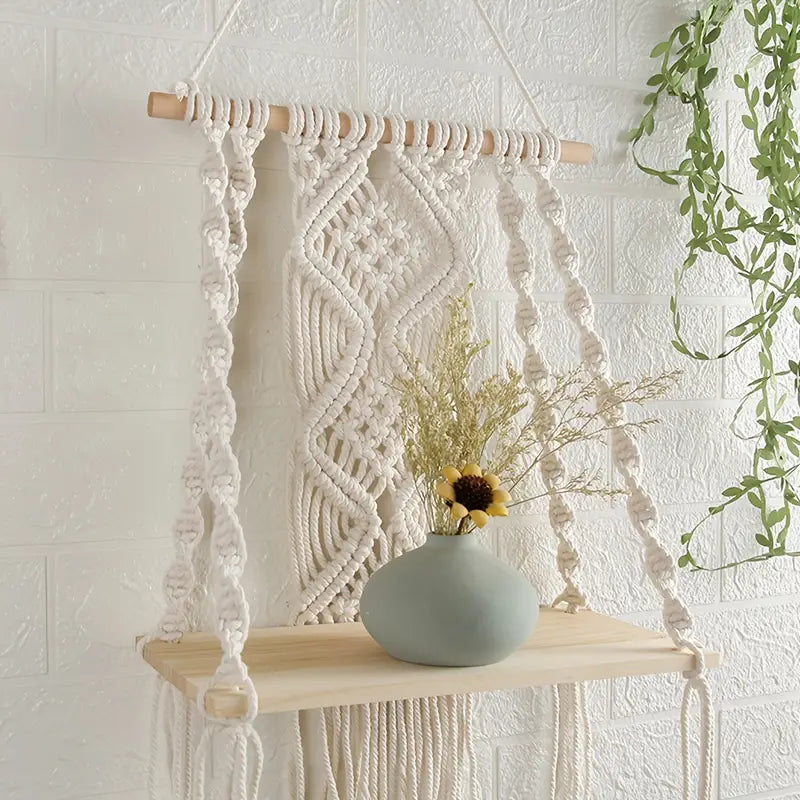 NNETM Organization meets style with this sleek wooden floating shelf-1
