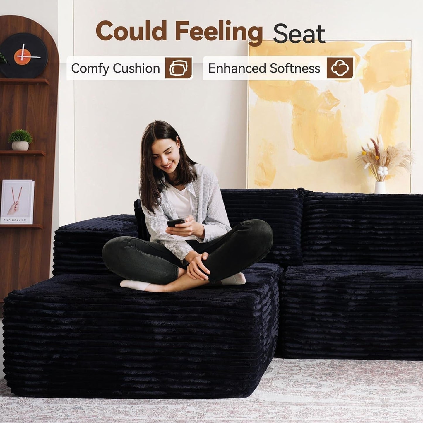 Versatile L Shaped Modular Couch for Living Room-4