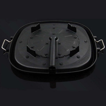 NNEAGS Portable Korean BBQ Butane Gas Stove Stone Grill Plate Non Stick Coated Square-2