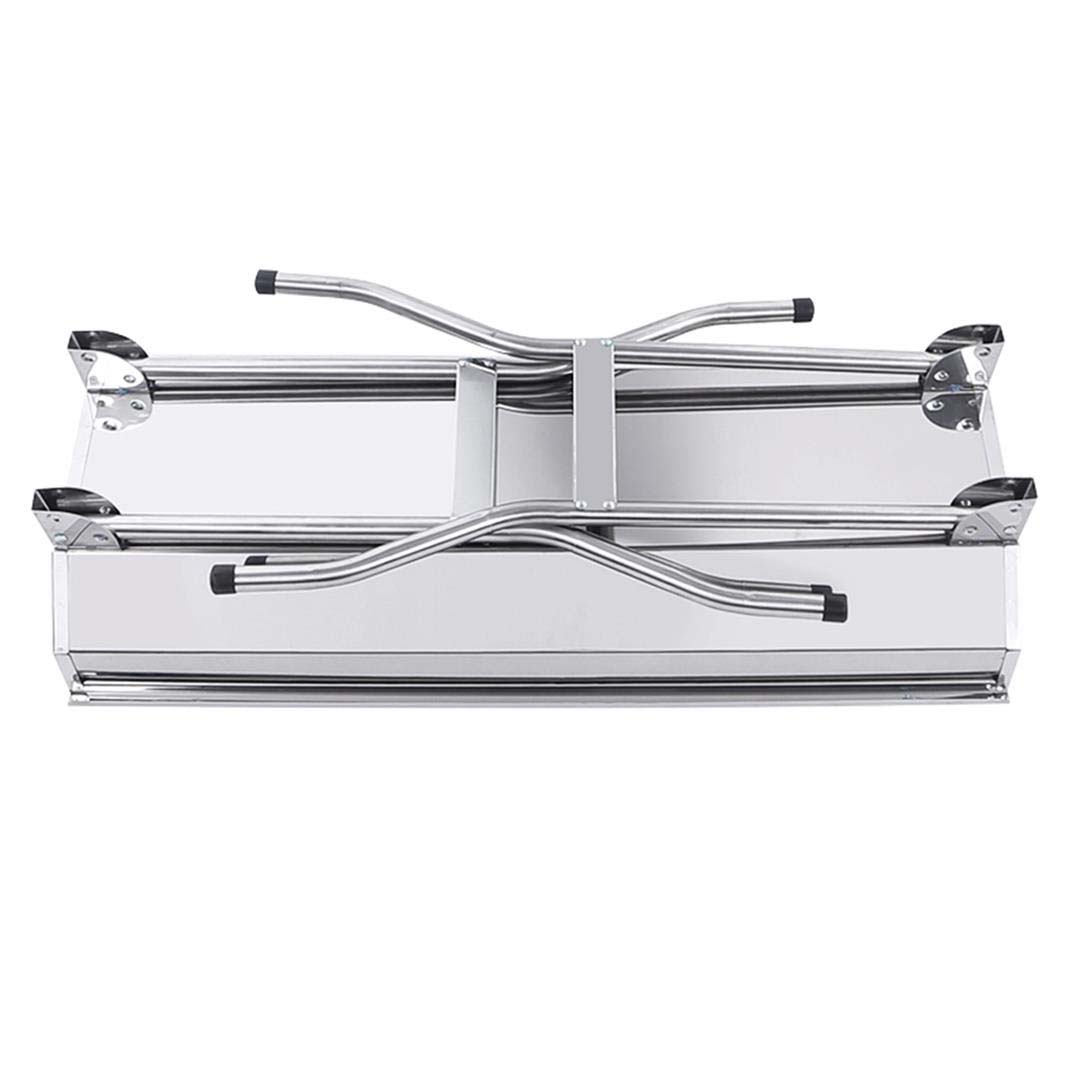 NNEAGS 2X Skewers Grill Portable Stainless Steel Charcoal BBQ Outdoor 6-8 Persons-3