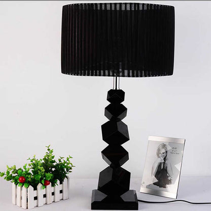 NNEAGS 2X 55cm Black Table Lamp with Dark Shade LED Desk Lamp-4