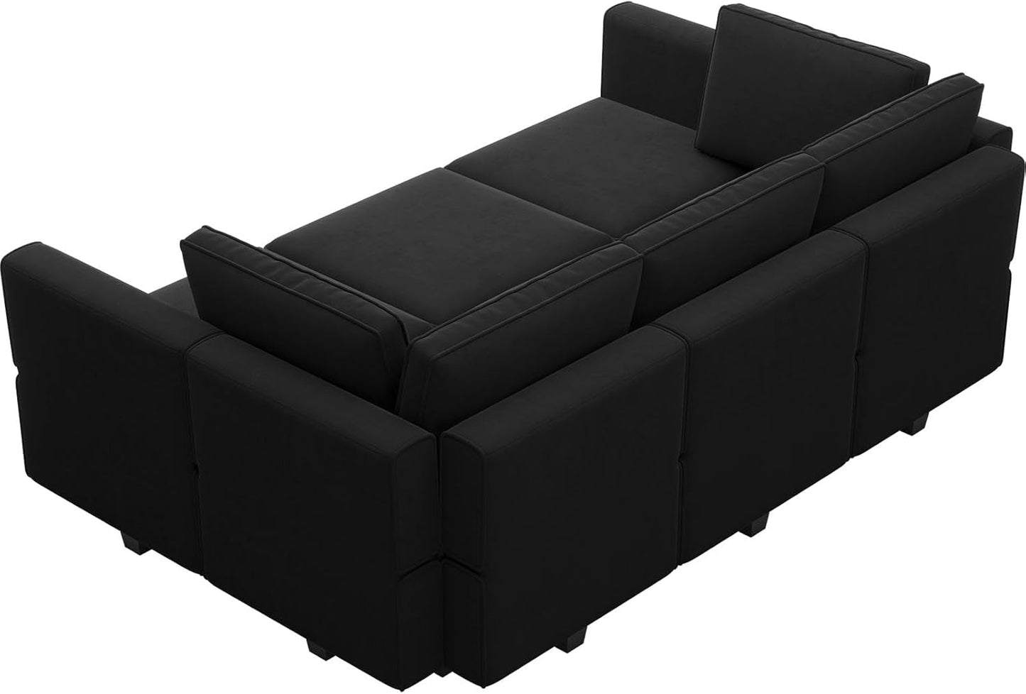 Modular Sectional Sofa Velvet Couch with Chaise-1