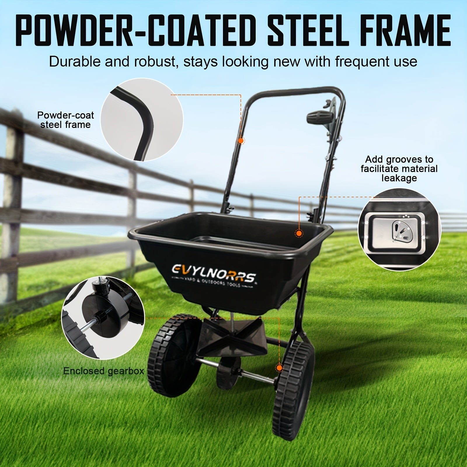 Broadcast Seed Spreader Walk-Behind Fertilizer-1