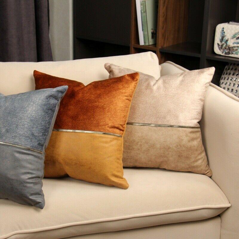 Golden Chain Polyester PU Cushion Cover Hotel Home Decoration 45x45cm-1