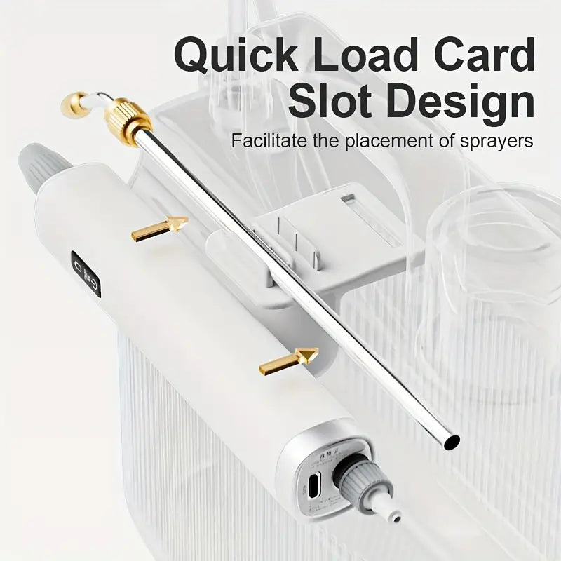 NNETM Portable Electric Sprayer with Adjustable Brass Nozzle - 5L/33.82oz Capacity, White-2