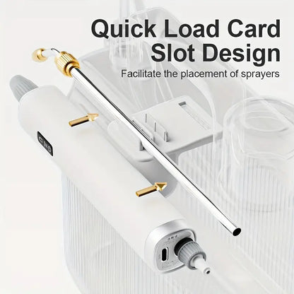 NNETM Portable Electric Sprayer with Adjustable Brass Nozzle - 5L/33.82oz Capacity, White-2