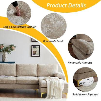 Sofá Seccional Convertible Karl Home en Forma de U 110