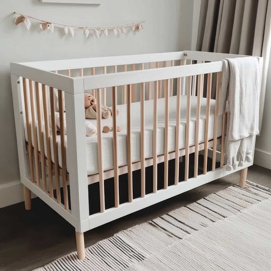 Juego de 4 Sábanas Ajustables de Algodón para Cuna 140x70 cm