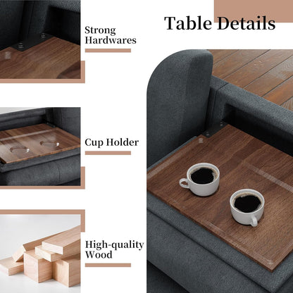 Dark Gray L-Shaped Sectional Couch with Storage-4