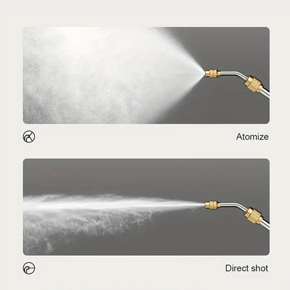 NNETM Portable Electric Sprayer with Adjustable Brass Nozzle - 5L/33.82oz Capacity, White-4